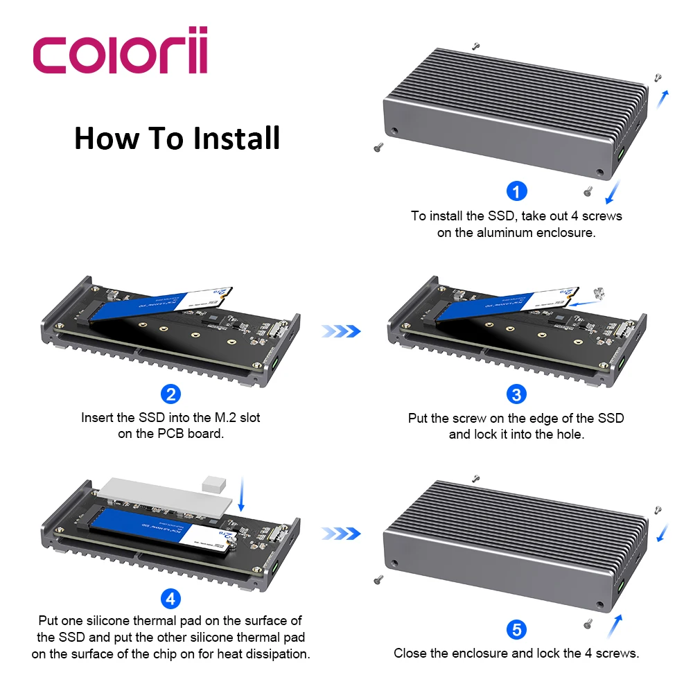 40Gbps USB4 M.2 NVMe SSD Enclo - огляд і ціна Usb4 40Gbps External Ssd 8Tb