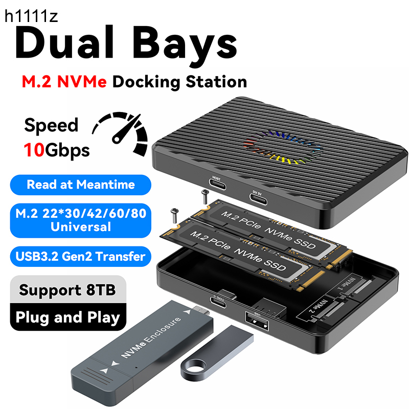 Dual Bays M.2 NVME Docking Sta - огляд і ціна 8Tb M2 Nvme Ssd