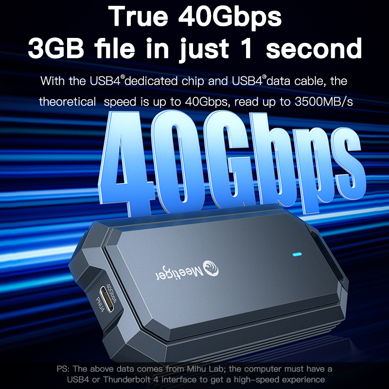 Meetiger 40Gbps M.2 SSD Enclos - огляд і ціна Usb4 40Gbps External Ssd 8Tb